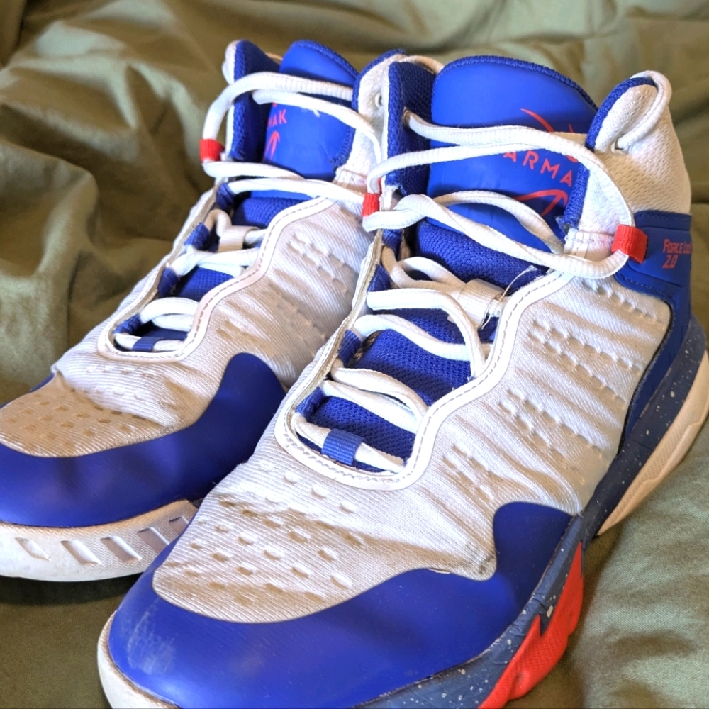 Athletic Blue and White Men's Shoes